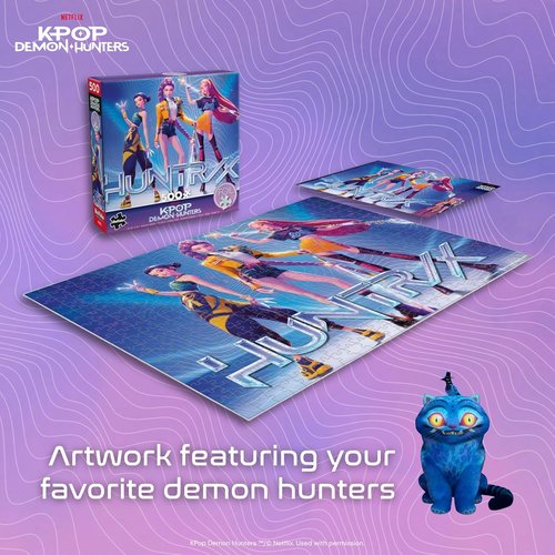 Buffalo Games – Kpop Demon Hunters Jigsaw Puzzle | 500 Piece Foil-Finish, Colorful Artwork for Adults