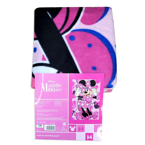 MINNIE MinnieMouse Cozy Fleece Throw Blanket 40 x 60 (Red)