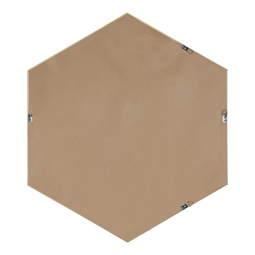 Kate and Laurel Rhodes 6-Sided Hexagon Wall Mirror, 30.75x34.75 Walnut Brown