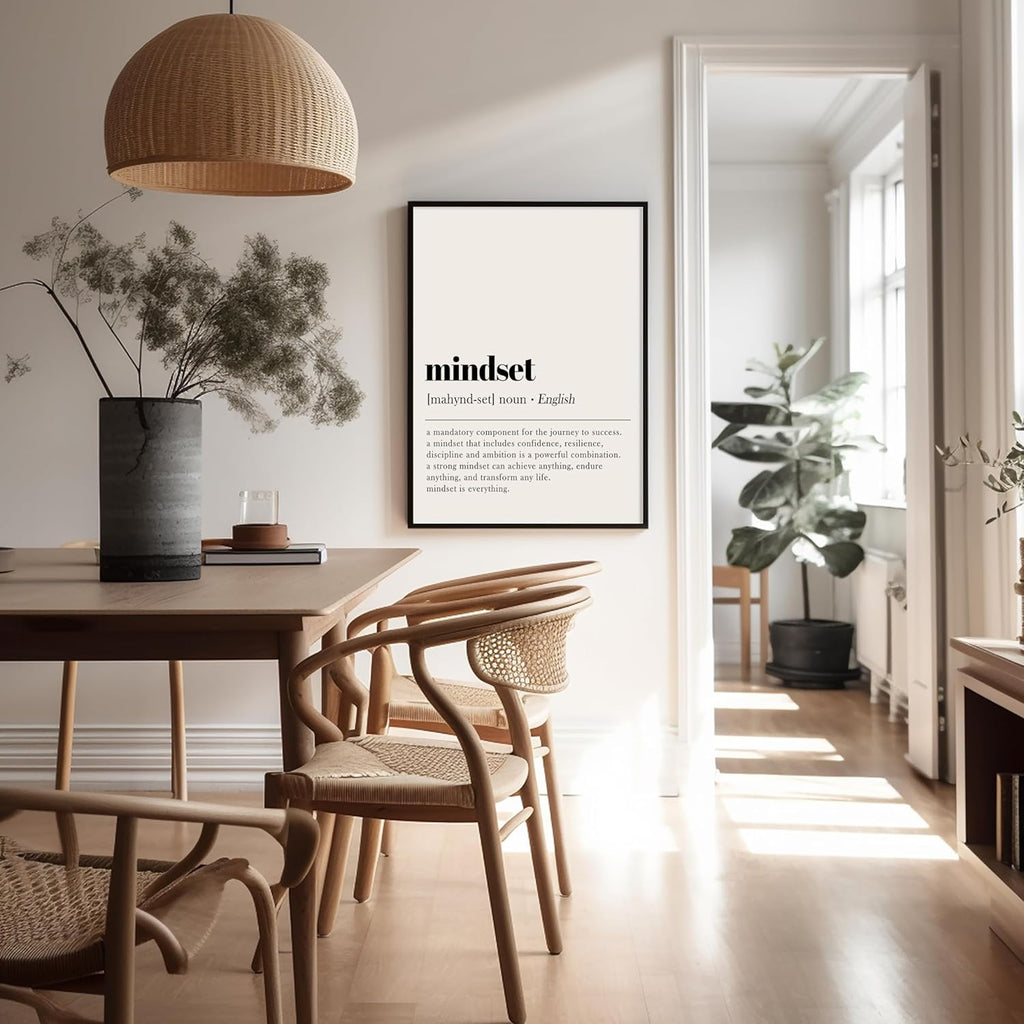 Poster Master Mindset Definition Print - Motivational Typography Wall Art | Inspiring Decor 8x10 Unframed
