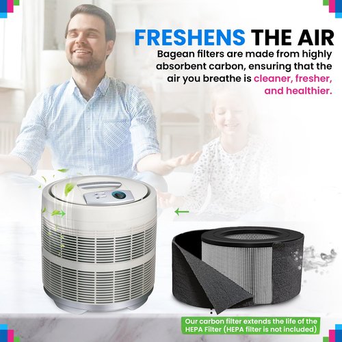 Bagean Carbon Pre Filter A 50250 Compatible with Honeywell Air Purifier Filter Replacement - Fits 50250 & Kaz 50250-S - Activated Carbon Prefilter A Absorbs & Filters Odors & Freshens the Air (2-Pk)