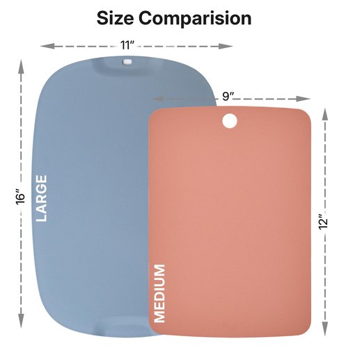 Firgi TPU Silicone Cutting Board Set of 3, BPA-Free Non-Slip Flexible Cutting Mats for Kitchen, Food Grade Silicone Chopping Boards - Dishwasher Safe Kitchen Essentials - 9" x 12"