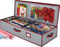 Christmas Wrapping Paper Organizer - Fits Up to 24 Rolls | Storage Bag with Straps & Pockets (Gray)