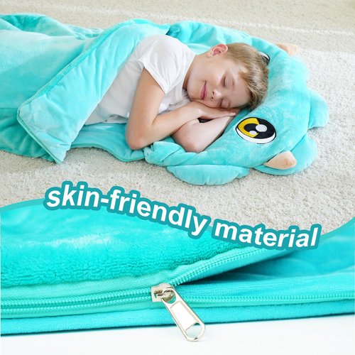 Kid Sleeping Bag - Large Plush Dinosaur Slumber Bag - for Boys Girls Daycare Birthday Gift Travel Sleepover Ages 3+ Years
