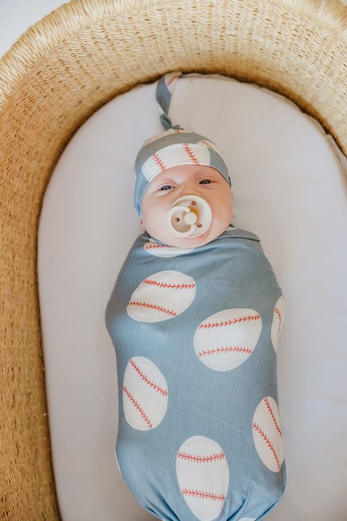 Copper Pearl Large Premium Knit Baby Swaddle Receiving Blanket Slugger