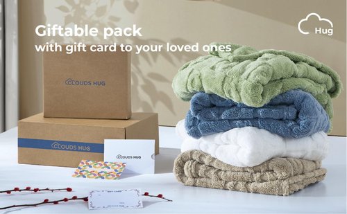 CLOUDS HUG Green Throw Blanket for Couch - Soft Flower Blankets for Women, Cute Small Fleece Throws for Girls as Gifts, 50x60 Inches, Farmhouse