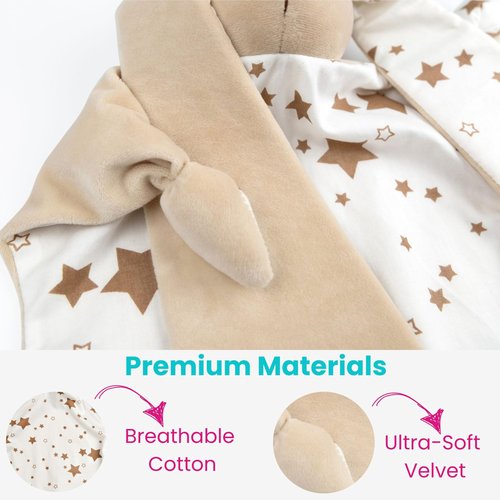 Gender Neutral Baby Gift – Bunny Lovey Security Blanket, Soft Bunny Baby Blanket for Infants & Toddlers, Soft Cuddly Snuggle Toy for Boys or Girls, Big Size 16in