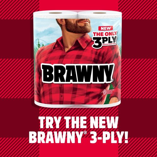 BRAWNY® TEAR-A-SQUARE® PAPER TOWELS, 8 TRIPLE ROLLS