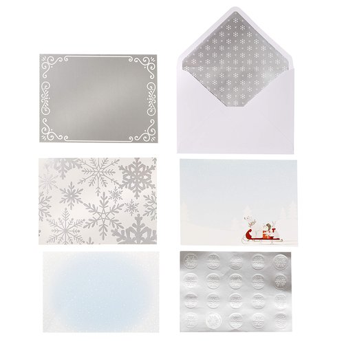 Martha Stewart Paper Snow Card Kit, Multicolor