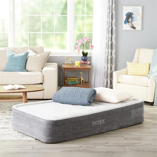 Intex Recreation Comfort Plush Mid Rise Airbed - Built-in Electric Pump, 13" Twin Size
