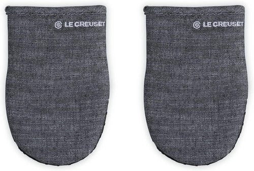 Le Creuset Mini Oven Mitts Set of 2 - 8" Heat-Resistant, Stylish Noir Color