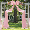 Wavwavw Wedding Bow Decor - Giant Satin Bows for Room Backdrop | 75x18 Inch Dusty Pink Ribbon Tie