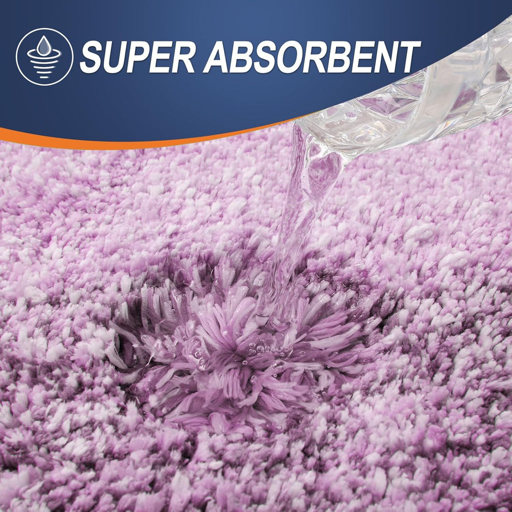 OLANLY Bathroom Rugs - Extra Soft Microfiber Mat | Quick-Dry, Washable, Rubber Backing - 30x20, Pinkish-Purple