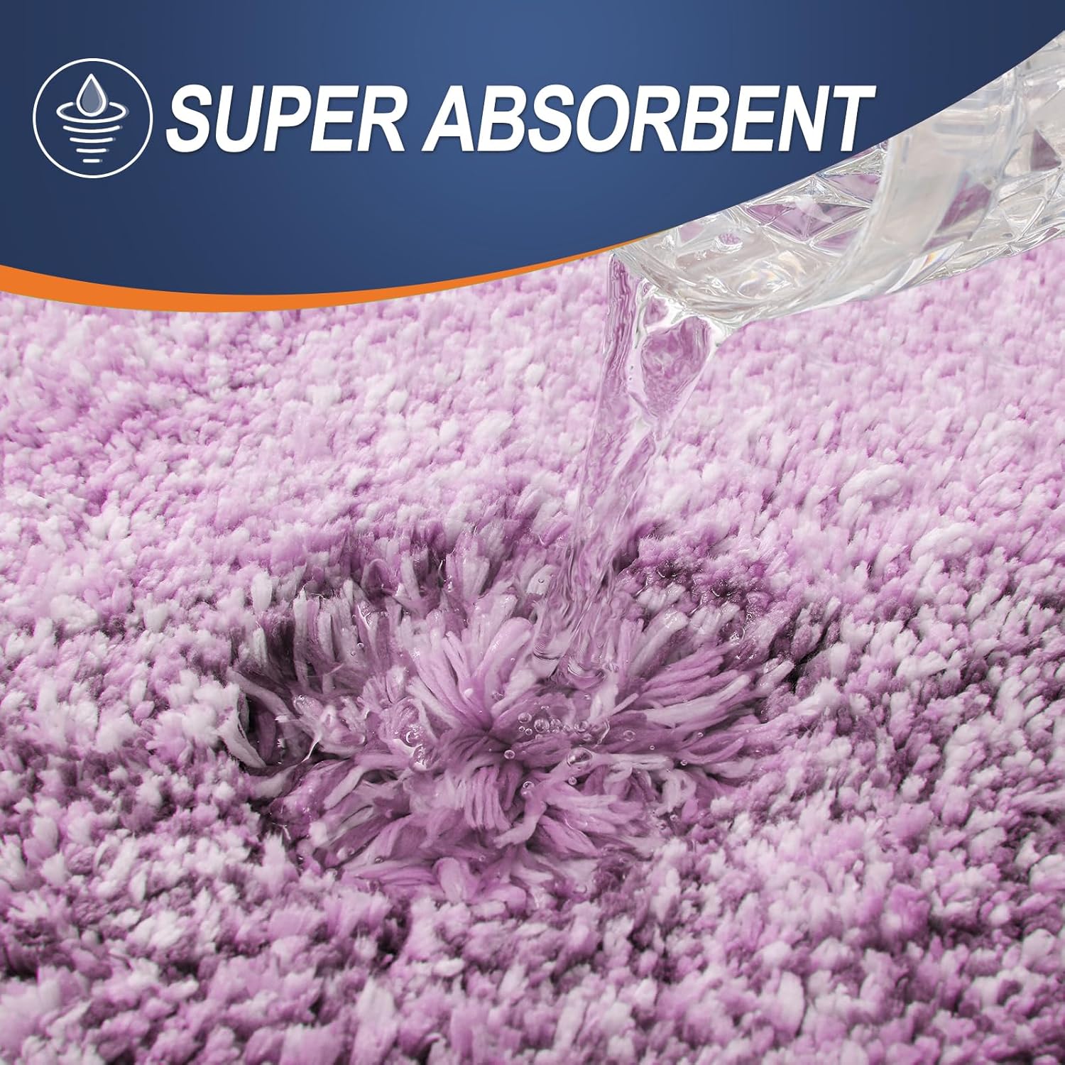 OLANLY Bathroom Rugs - Extra Soft Microfiber Mat | Quick-Dry, Washable, Rubber Backing - 30x20, Pinkish-Purple