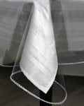 BRODER MFG. INC. Tablecloth Protector Crystal Clear Vinyl (60"x144" Oblong) | Thick, Durable Clear Table/Tablecloth Protector | Perfect for Parties, Special Occasions, Gatherings, and Everyday Use