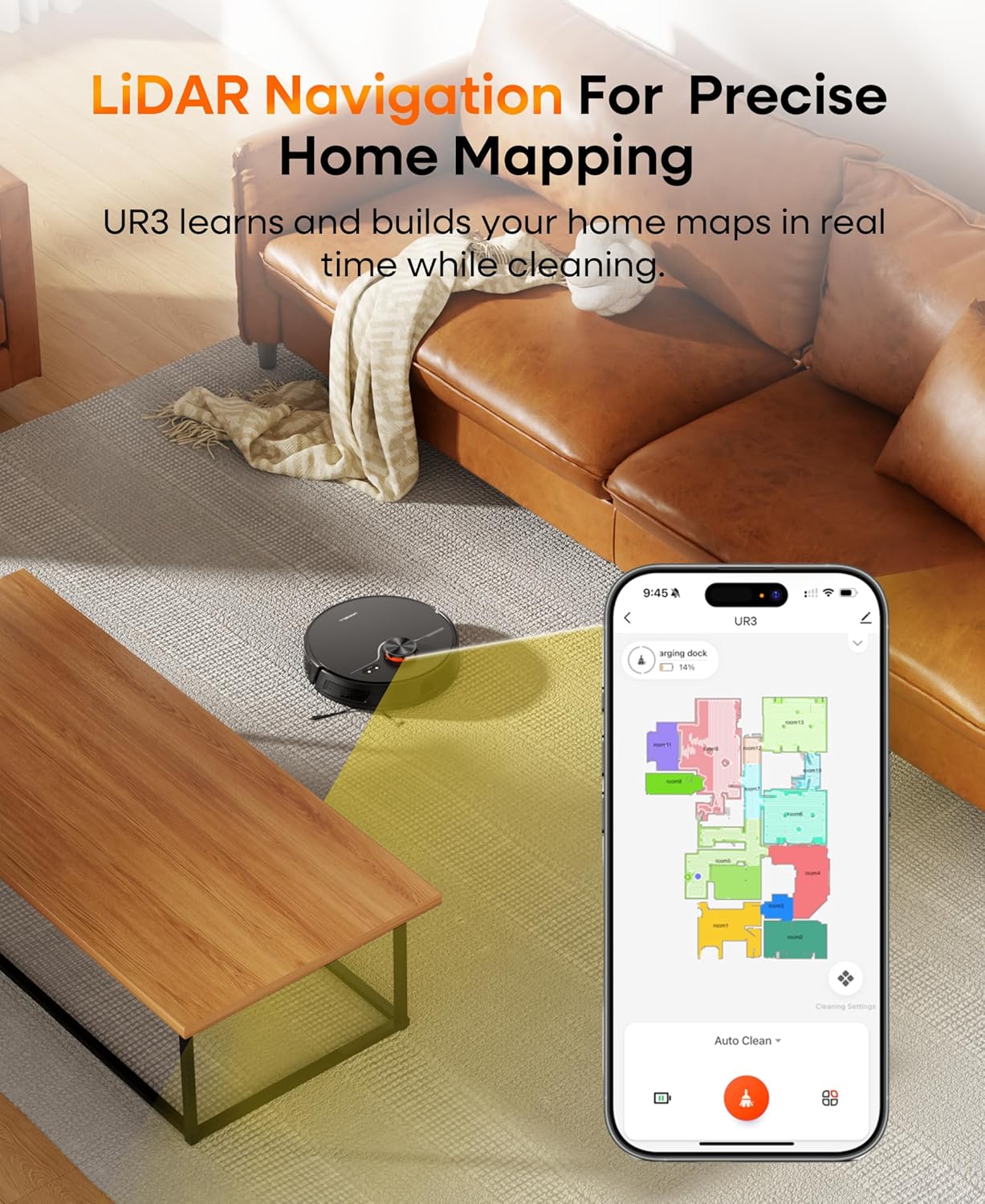 Skiennix Robot Vacuum and Mop Combo - Self-Emptying 7000Pa Cleaner with LiDAR Navigation | 180 Mins Run Time, Home Mapping for Pet Hair and Hard Floors