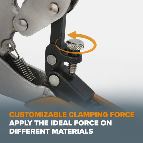 BORA Auto Adjust 6-Inch Locking Vise Grip Clamp - Heavy-Duty Welding Tool with Comfortable Grips