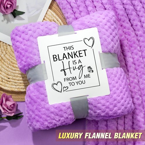 HN HAIINAA Valentines Day Gifts for Her Women Wife Girlfriend, Birthday Gift for Women Get Well Soon Gifts,Spa Gift Basket Set with Luxury Flannel Blanket Mother's Day