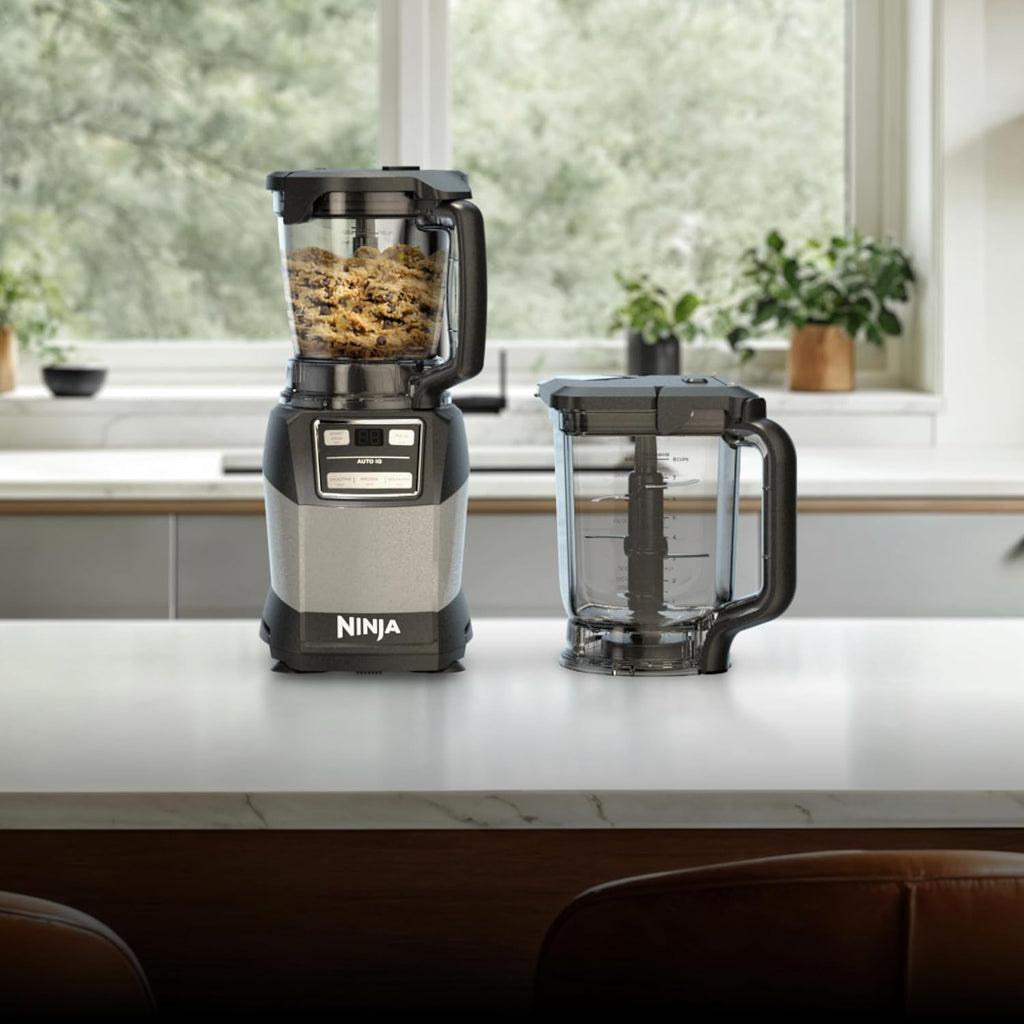 Ninja Blender - Compact Kitchen System with 1200W Power | 3 Functions for Smoothies, Dough & Frozen Drinks - Grey
