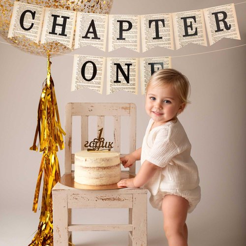 Chapter One Banner Sign A New Chapter Begins Banner Book Reading Themed decor Sign Garland for Wedding Baby Shower Retirement engagement Bridal Shower