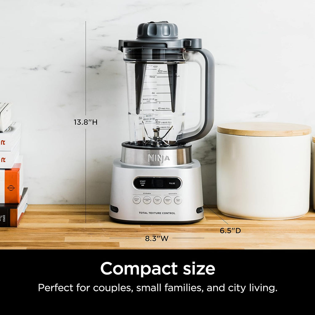 Ninja SS151 TWISTi Blender DUO - High-Speed 1600W Smoothie Maker with 34oz Pitcher & 2 To-Go Cups - Gray