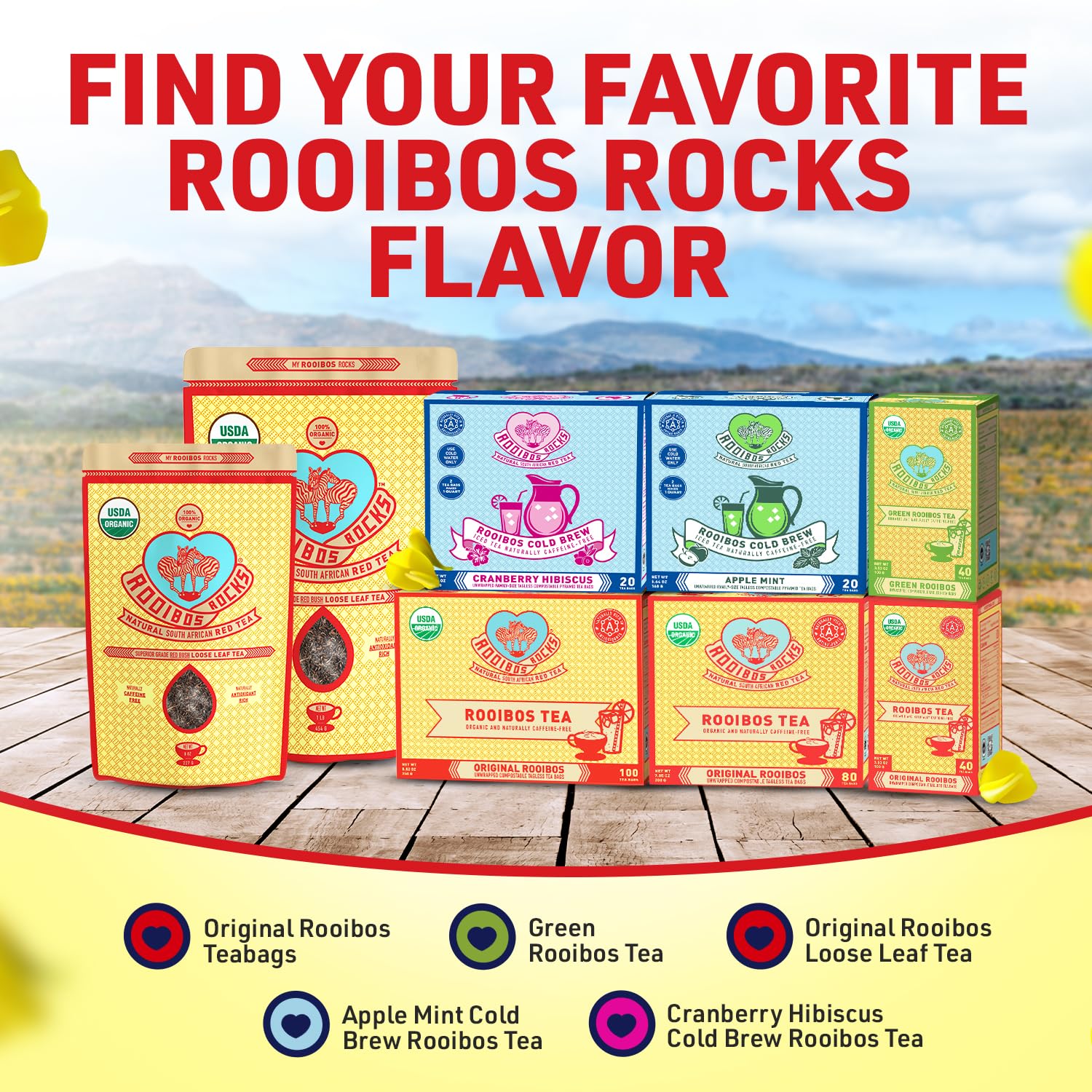 Caffeine Free Red Rooibos Tea Bags 40 - Naturally Sweet Herbal Tea Safe for Children and Pregnant Women - Low Tannin, Premium Organic Rooibos Tea Sustainably and Ethically Farmed in South Africa