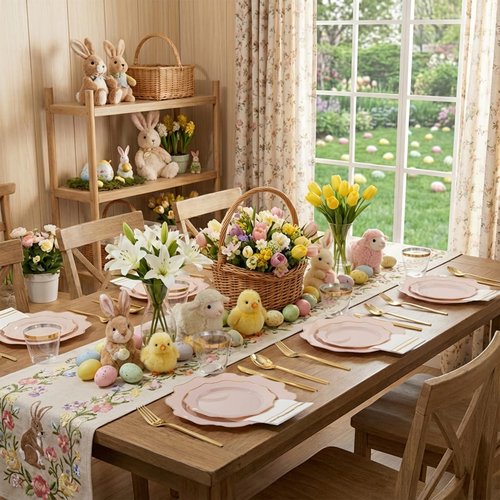 WDF 200PCS Pink Plastic Plates - Pink and Gold Plastic Plates - Include 100 Dinner Plate and 100 Cake Plate for Spring/Wedding/Bridal Shower/Tea party/Easter