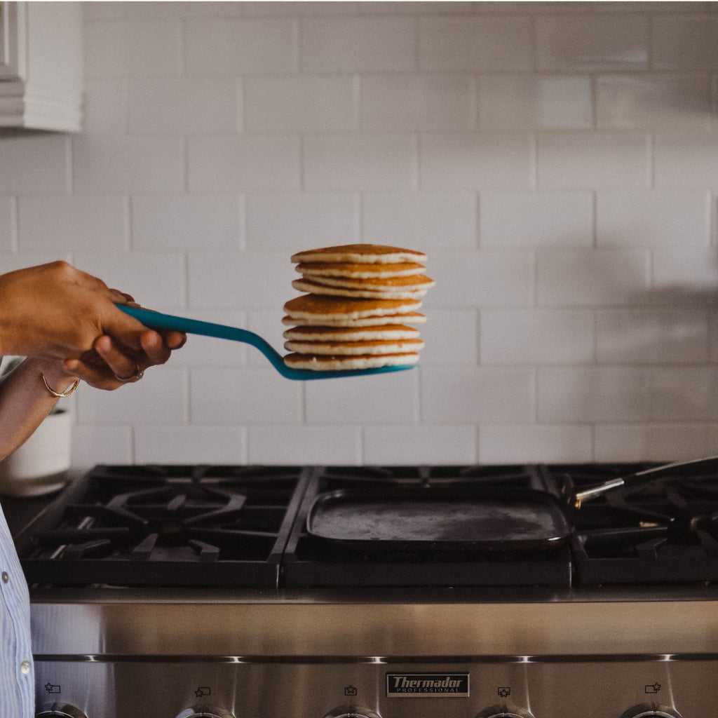 GIR: Get It Right Kitchen Silicone Spatula Turner - Non-Toxic Cooking Utensils for Nonstick Cookware, Cooking and Baking, Mini Flip- 11IN - Slate