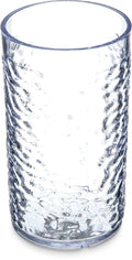 Carlisle FoodService Products Pebble Optic Pebble Tumbler Plastic Tumbler for Restaurants, Catering, Kitchens, Plastic, 11.9 Ounces, Clear, (Pack of 24)