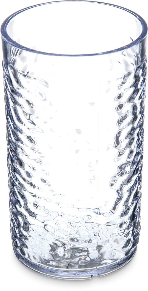 Carlisle FoodService Products Pebble Optic Pebble Tumbler Plastic Tumbler for Restaurants, Catering, Kitchens, Plastic, 11.9 Ounces, Clear, (Pack of 24)