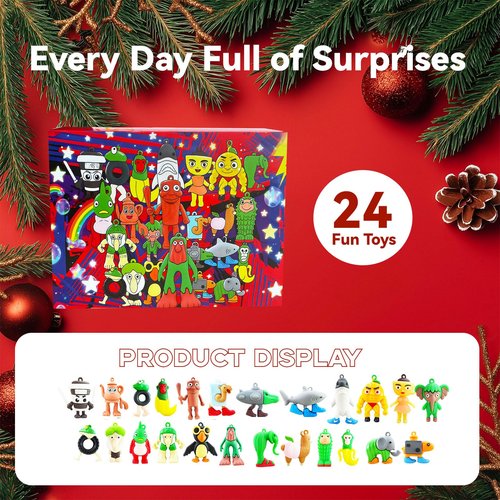 Advent Calendar 2026 for Kids,24 Days of Surprise Countdown Calendar with 24pcs figurines for Boys & Girls,Gifts for Valentine's Day Easter, Fun Christmas Party Favors for Kids