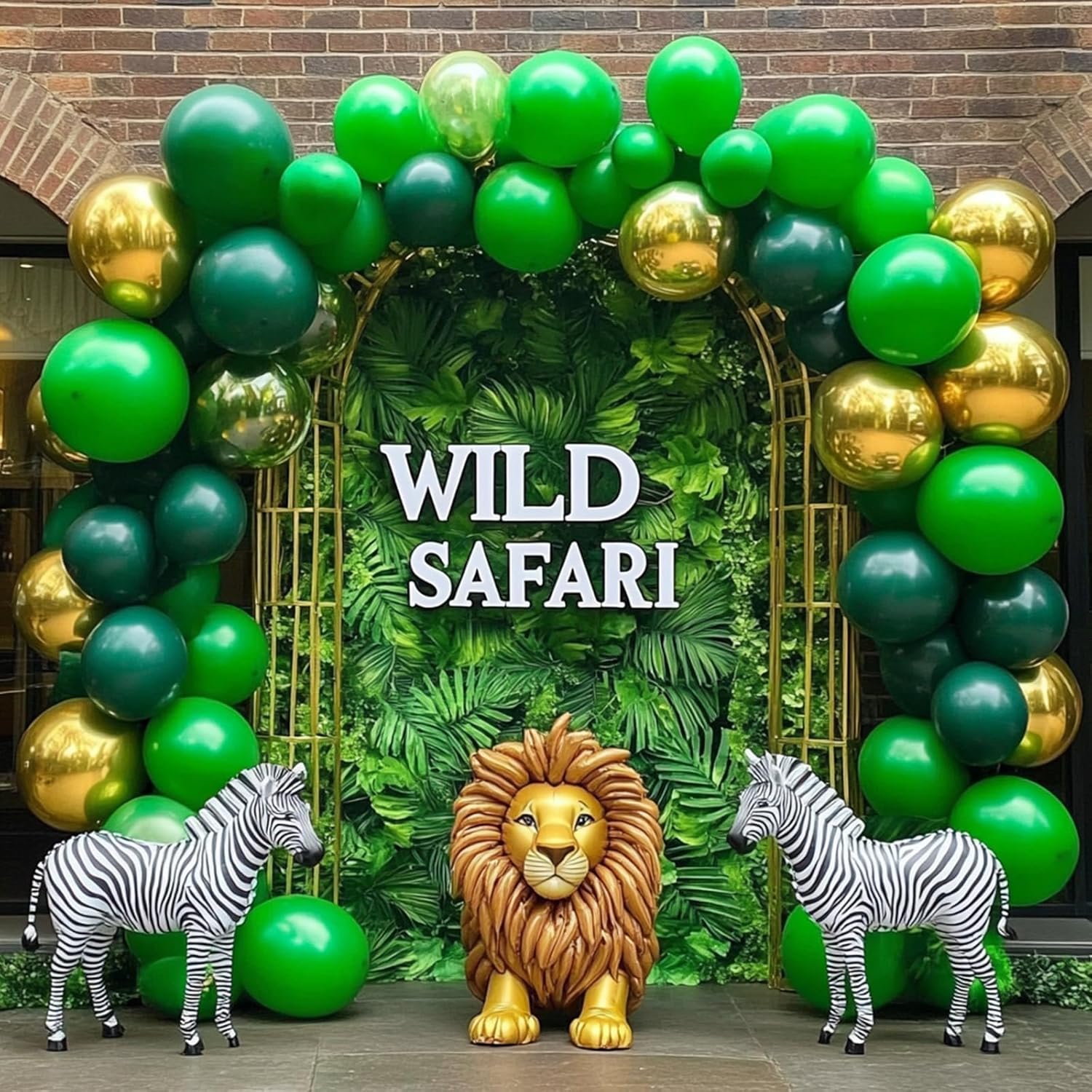 RUBFAC Green Latex Balloons - 129pcs in Various Sizes for Christmas & Party Decorations | 5-18 Inch