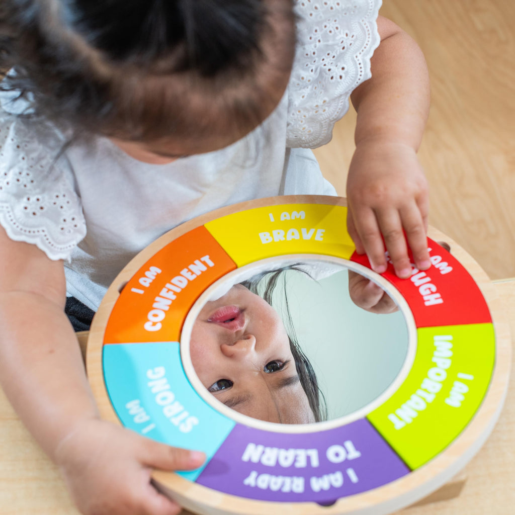 Open The Joy Confidence Building Mirror – Positive Affirmation Toy for Kids | Mix & Match 12 Uplifting Statements | Emotional Development & Self-Esteem Tool | Ages 3 and Up
