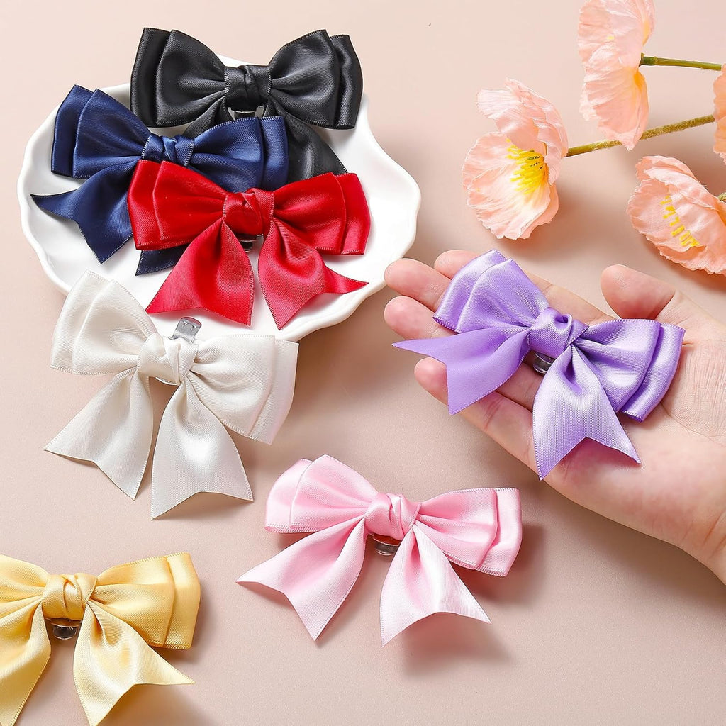 PATIKIL Bow Shoe Clips - Elegant Satin Detachable Bowknot Embellishments | 2 Pcs, Pink for Weddings & Parties