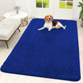 OLANLY Dog Door Mat - Absorbent Non-Slip Chenille for Muddy Paws | Quick Dry 70x46 Royal Blue