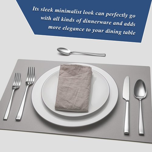 40 Piece Silverware Set Service for 8, EIUBUIE Premium Stainless Steel Cutlery Set, Mirror Polished Flatware Sets Heavy Duty and Solid, Modern Kitchen Eating Utensils Sets Include Spoons Forks Knives
