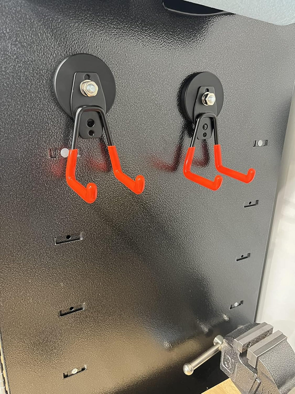 ULIBERMAGNET Heavy Duty Magnetic Garage Hooks - 10 Pack Strong Hooks for Tools & Storage | Orange