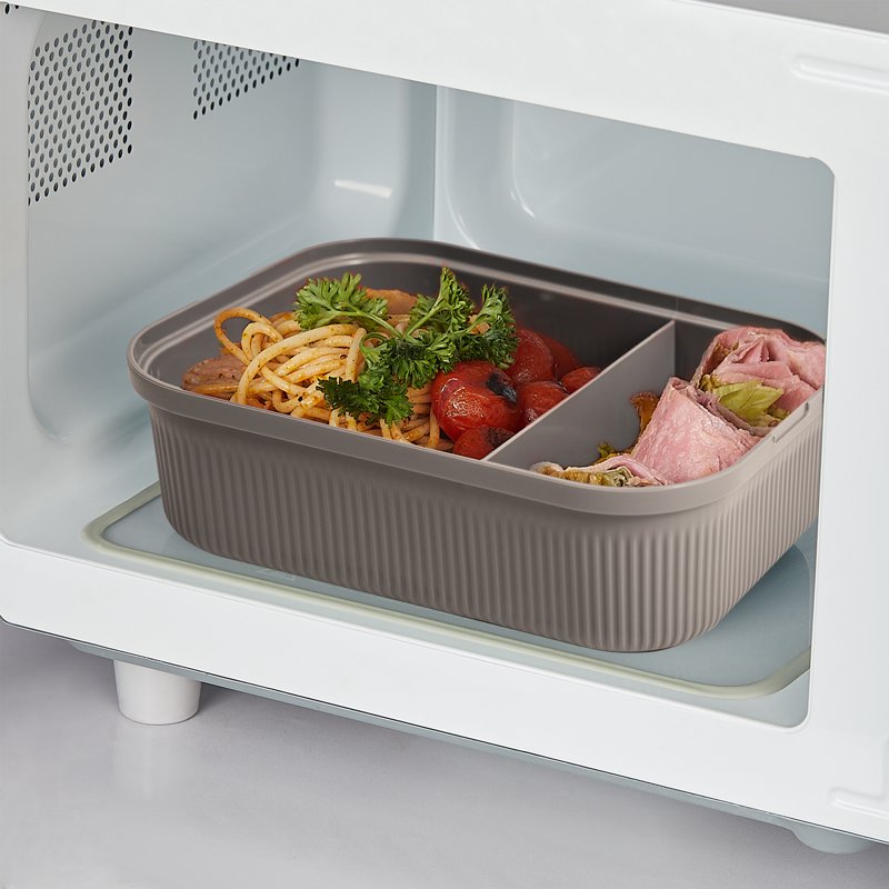 Bento Container Set - 4 Pack, 42oz Airtight Food Storage, Gray