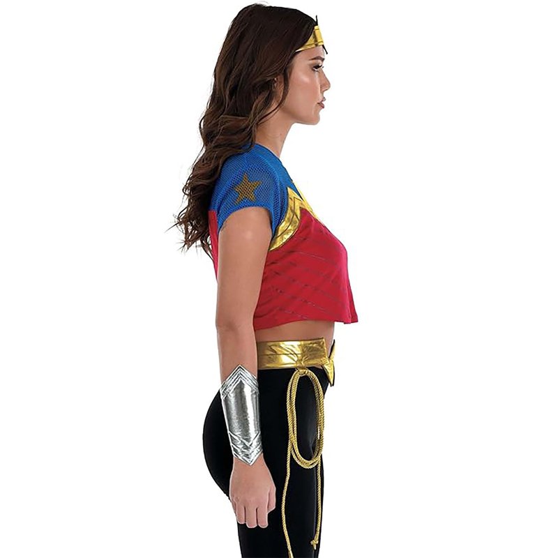 Women's Wonder Woman Costume Accessory Kit Large/X-Large - Includes Top, Belt, Gauntlets, Lasso & Headband