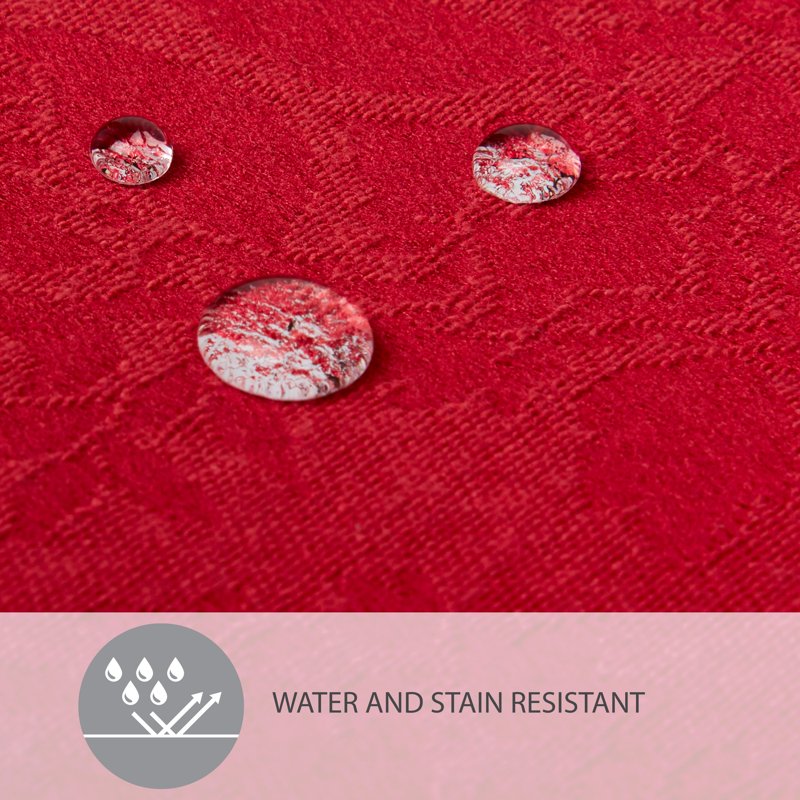 Stain Resistant Cotton Polyester Tablecloth - 70" Round Red