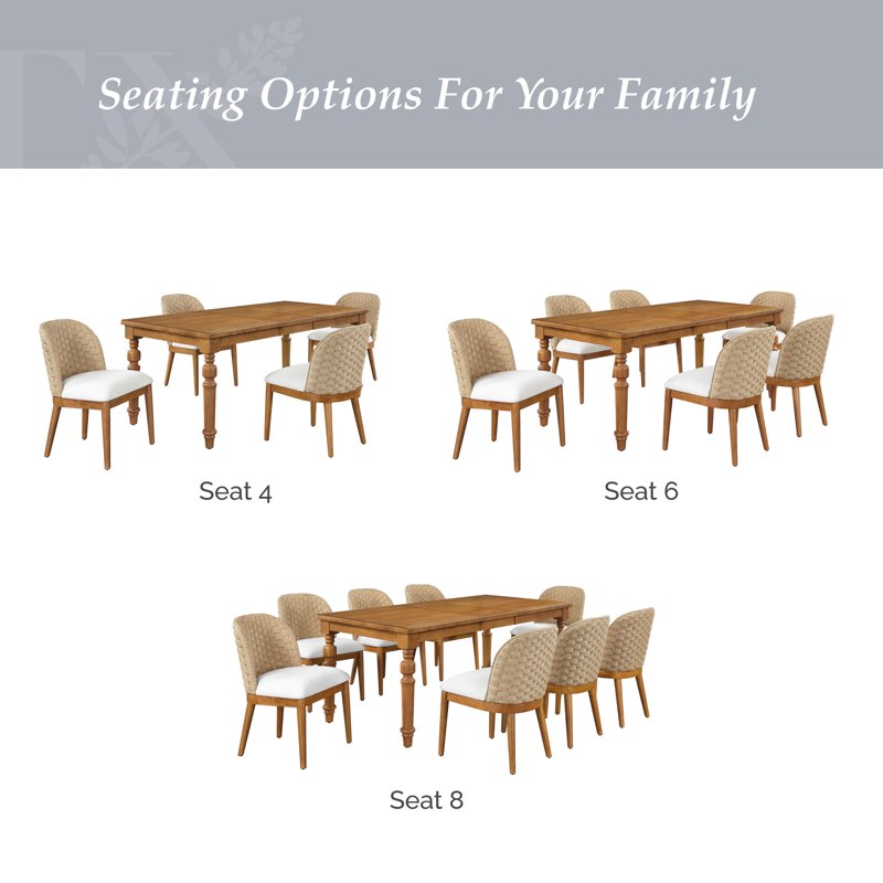 Extendable Dining Table with Removable Leaf - Warm Brown