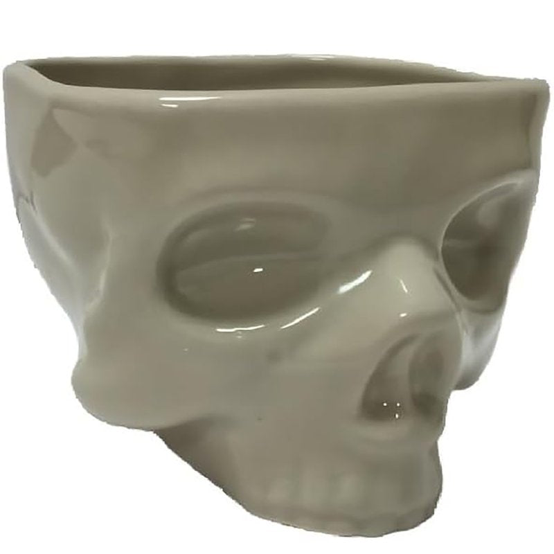 White Ceramic Skull Bowl 11x10x8.9cm 300ML Gothic Skull Serving Bowl for Halloween & Home Decor