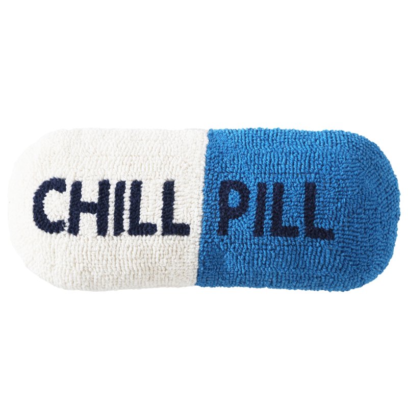 (2 Pack) Mainstays Chill Pill Shaped Decorative Pillow - 20 x 8 in, Cobalt, Variation of Chill Pill, 2