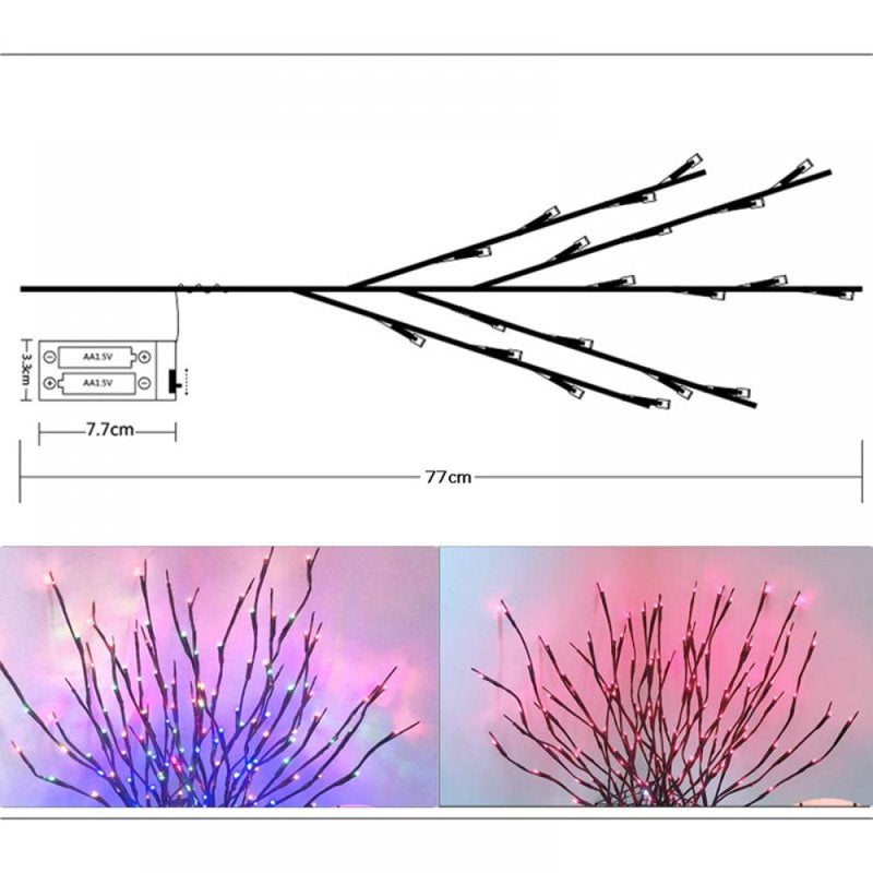 30-Inch LED Lighted Branch Vase Decoration Pink - Bendable Fairy Lights for Home & Events
