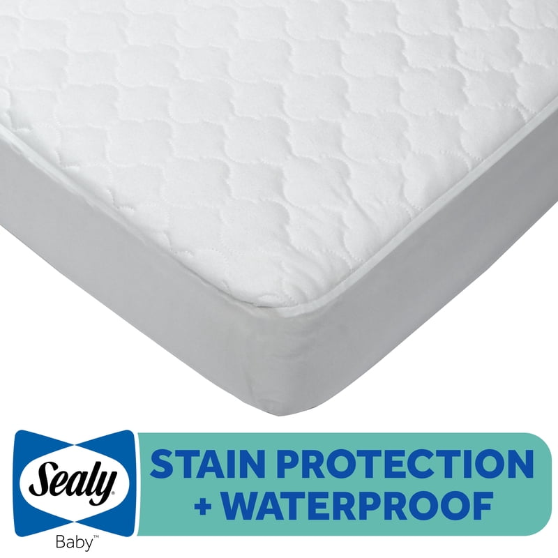 (4 Pack) Waterproof Crib Mattress Pad Cover - Stain & Moisture Protection, Hypoallergenic, Fits 52x28 Inches, SecureStay Fit
