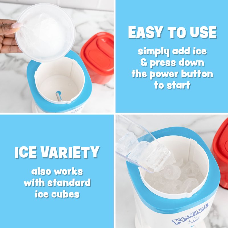 Snow Cone Maker Party Kit with 3 Flavored Syrups - Red, White & Blue