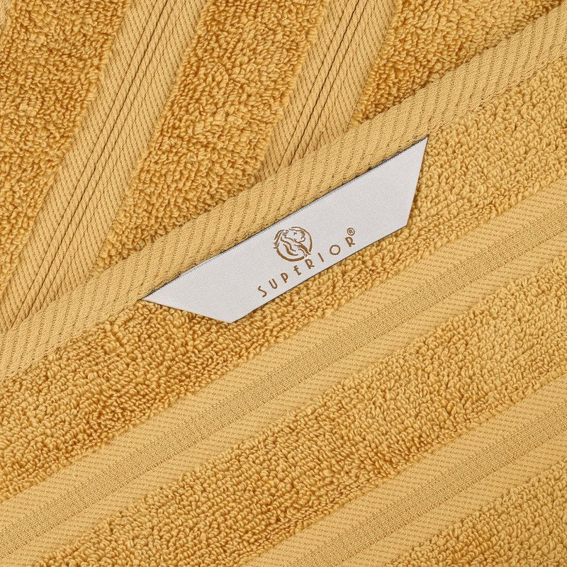Superior Smart Dry 6-Piece Cotton Towel Set - Gold, Quick Dry, Soft