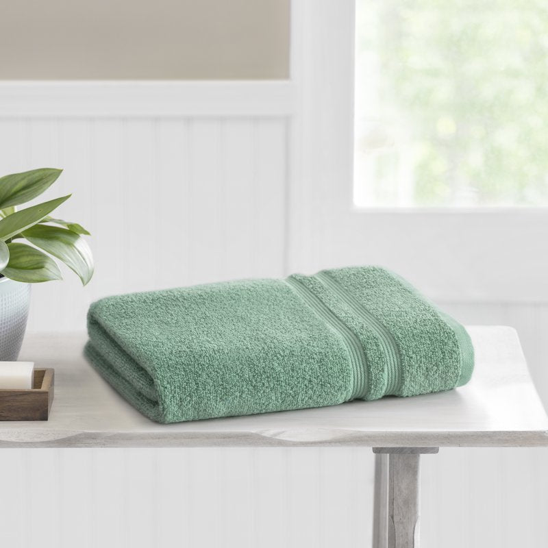(2 Pack) Mainstays Performance Bath Towels - Quick Dry, Fade Resistant, Green Sage