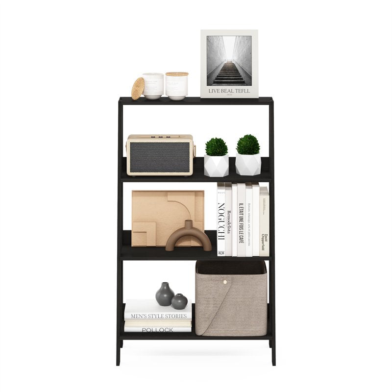4-Tier Ladder Bookcase Display Shelf - Espresso Finish