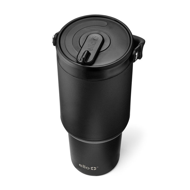 30oz Stainless Steel Insulated Tumbler with Straw - Black
